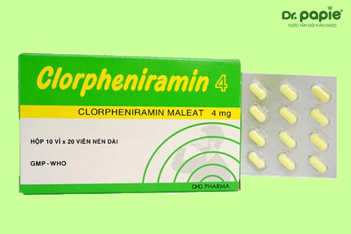Thuốc trị rôm sảy cho bé Clorpheniramin